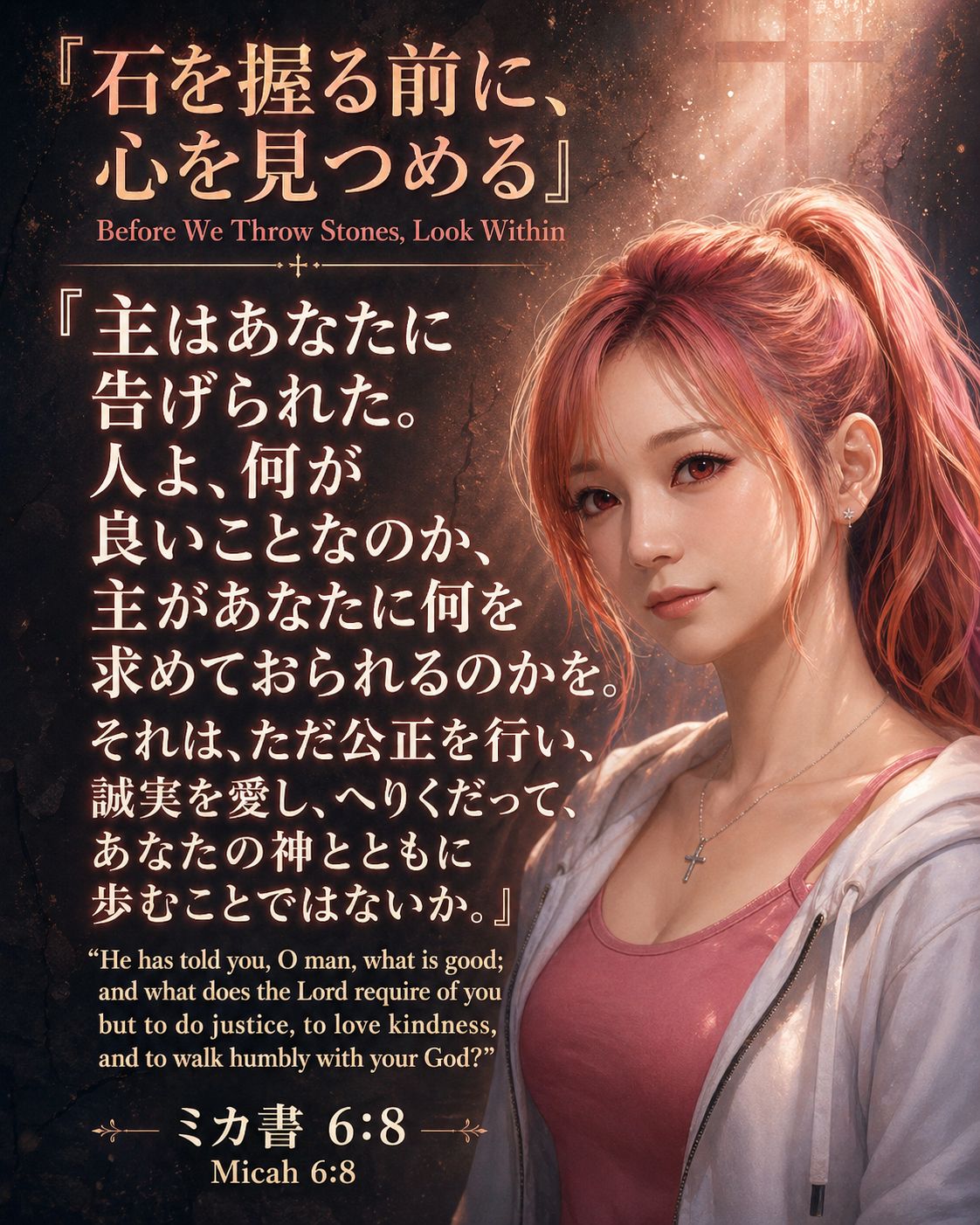 『石を握る前に、心を見つめる / Before We Throw Stones, Look Within』English below👇️ の投稿画像